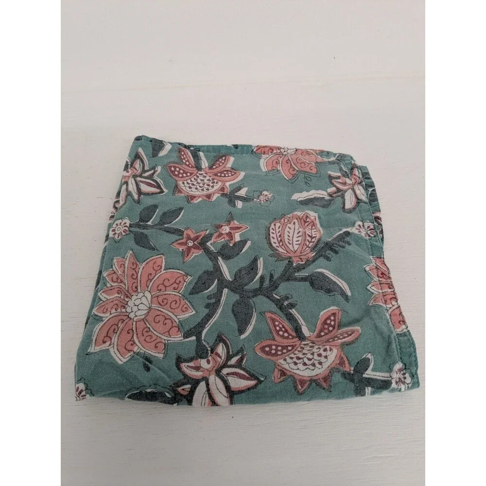 Vtg Floral Napkins Set (8) Block Print Boho Cottagecore Multi Patterns 15